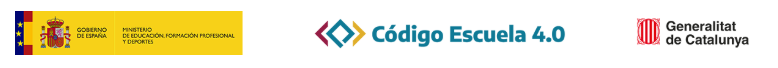 Programa finançat pel Ministeri d'Educació, Formació Professional i Esports, Código Escuela 4.0 i Generalitat de Catalunya